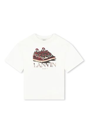 tshirt in cotone bianco LANVIN KIDS | N30147117